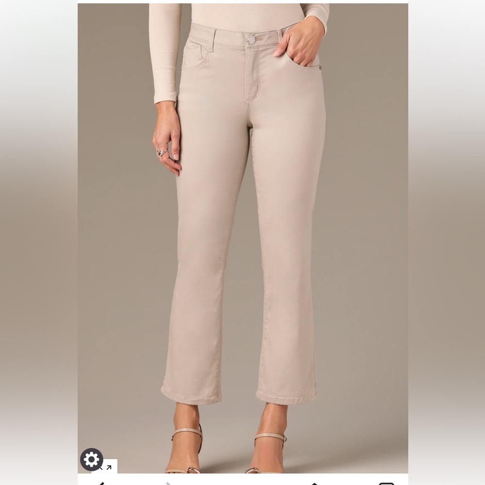 Wit & Wisdom Khaki High Rise Micro Slit Hem Straight Leg Pants – Size 6